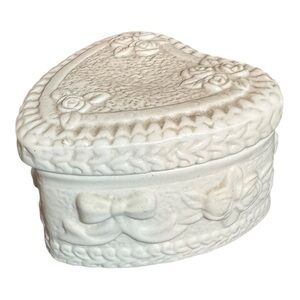 Heart-Shaped Ceramic Trinket Box